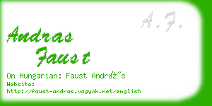 andras faust business card